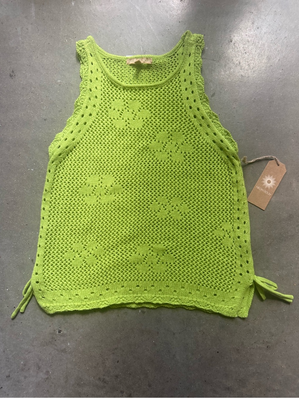 Lime Crochet Tank Top